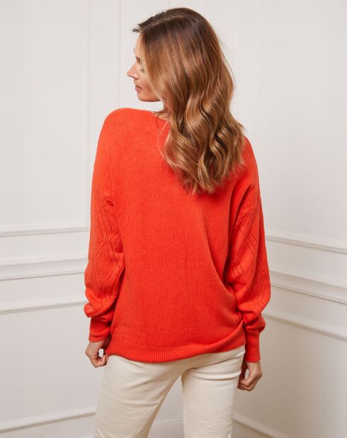 Pull en Cachemire mélangé Abigael orange