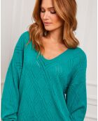 Pull en Cachemire mélangé Abigael vert