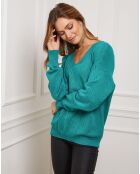 Pull en Cachemire mélangé Abigael vert