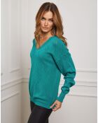 Pull en Cachemire mélangé Abigael vert