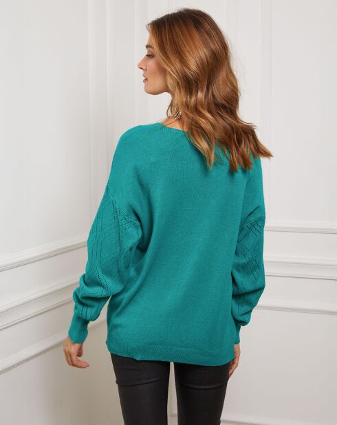 Pull en Cachemire mélangé Abigael vert
