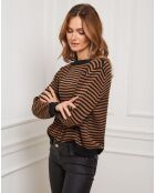 Pull Benedicte noir/camel