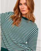 Pull Benedicte vert/ecru
