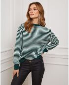 Pull Benedicte vert/ecru