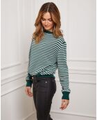 Pull Benedicte vert/ecru