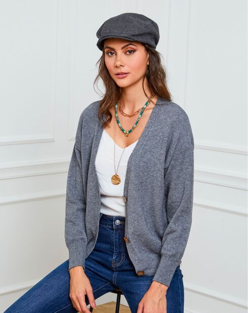 Gilet en Cachemire mélangé Laura gris