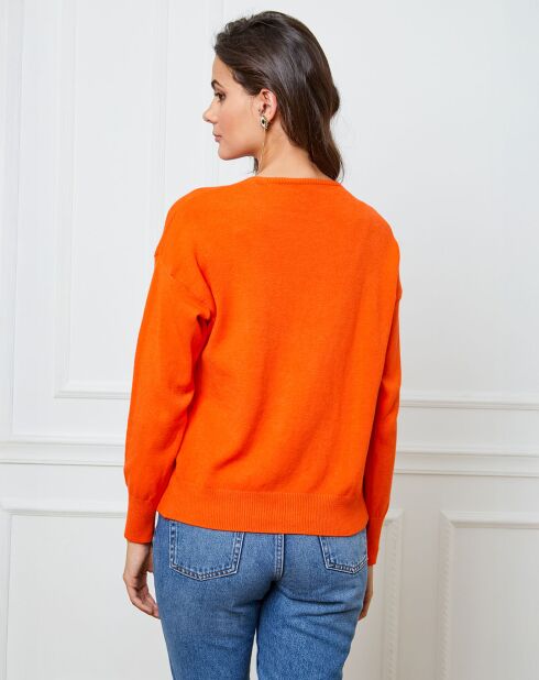 Gilet en Cachemire mélangé Laura orange