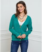 Gilet en Cachemire mélangé Laura vert