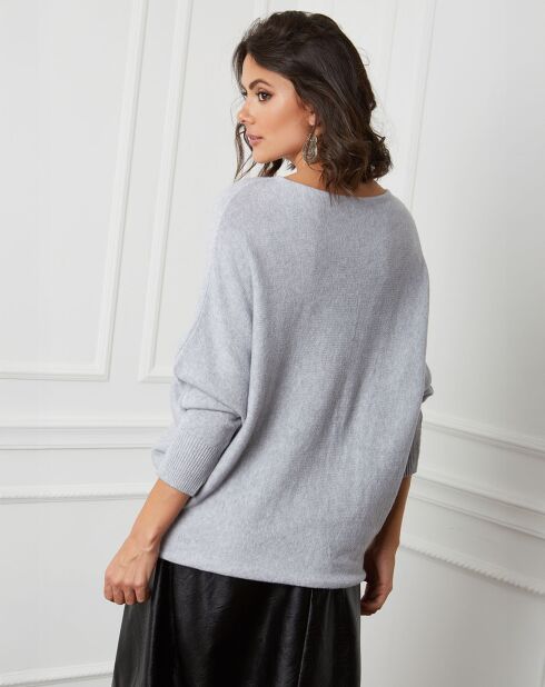 Pull en Cachemire mélangé Lena gris clair