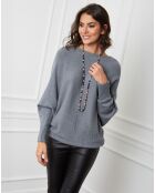 Pull en Cachemire mélangé Lena gris foncé