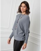 Pull en Cachemire mélangé Lena gris foncé