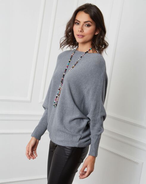 Pull en Cachemire mélangé Lena gris foncé