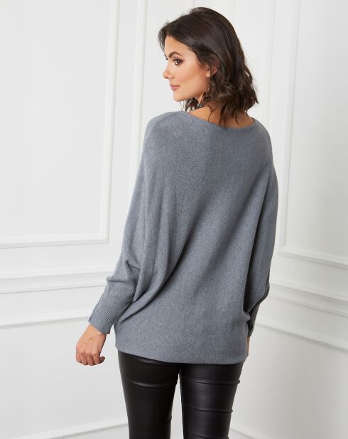 Pull en Cachemire mélangé Lena gris foncé