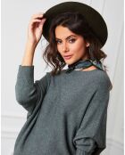 Pull en Cachemire mélangé Lena kaki