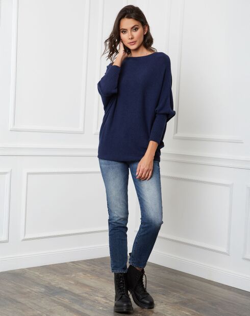 Pull en Cachemire mélangé Lena marine