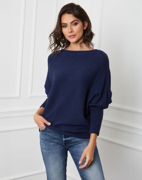 Pull en Cachemire mélangé Lena marine