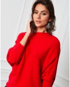 Pull en Cachemire mélangé Lena rouge