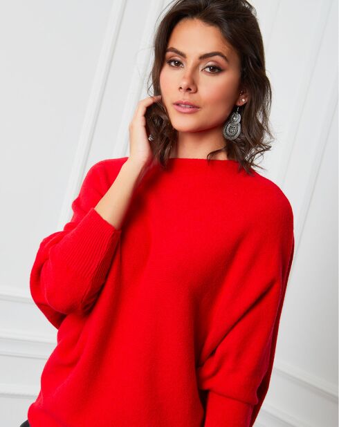 Pull en Cachemire mélangé Lena rouge