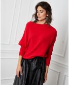Pull en Cachemire mélangé Lena rouge