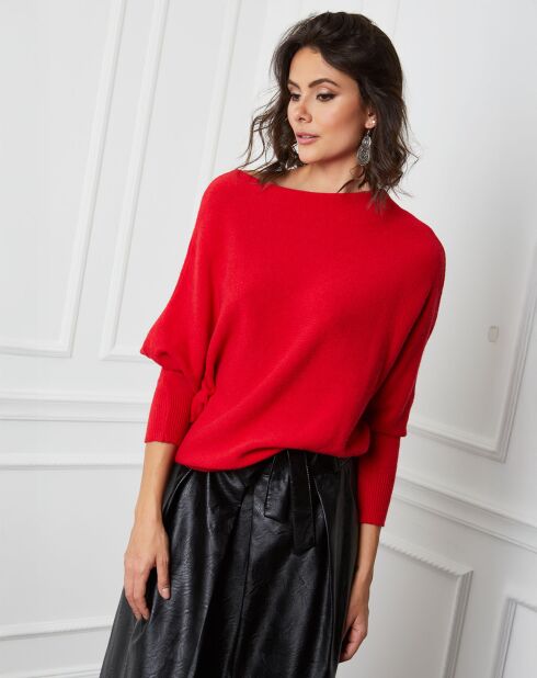 Pull en Cachemire mélangé Lena rouge