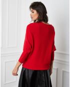 Pull en Cachemire mélangé Lena rouge