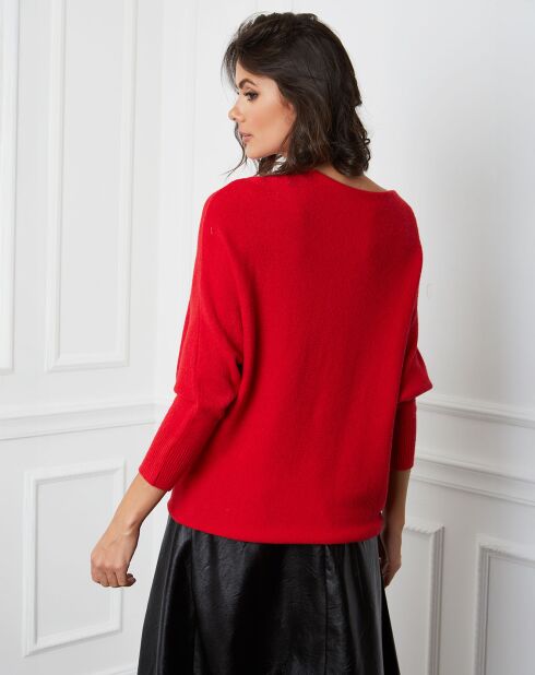 Pull en Cachemire mélangé Lena rouge