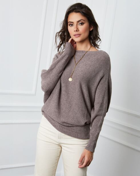 Pull en Cachemire mélangé Lena taupe