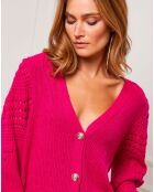 Gilet en Cachemire mélangé Liv fushia