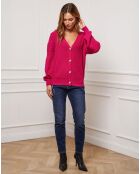 Gilet en Cachemire mélangé Liv fushia