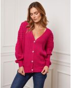 Gilet en Cachemire mélangé Liv fushia