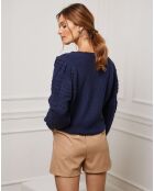 Gilet en Cachemire mélangé Liv marine