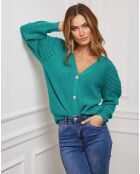 Gilet en Cachemire mélangé Liv vert