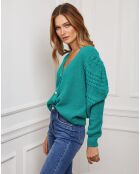 Gilet en Cachemire mélangé Liv vert