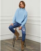 Pull 100% Laine Noa ciel