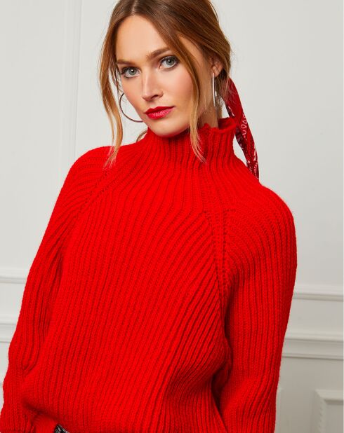 Pull 100% Laine Noa rouge