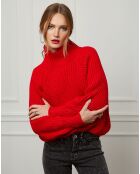 Pull 100% Laine Noa rouge