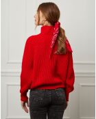 Pull 100% Laine Noa rouge