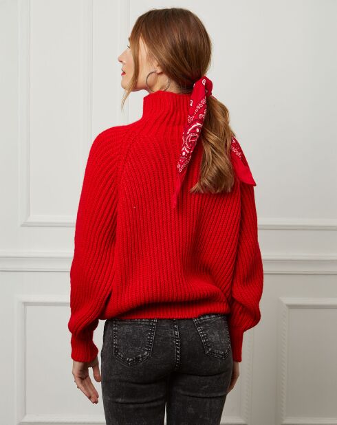 Pull 100% Laine Noa rouge