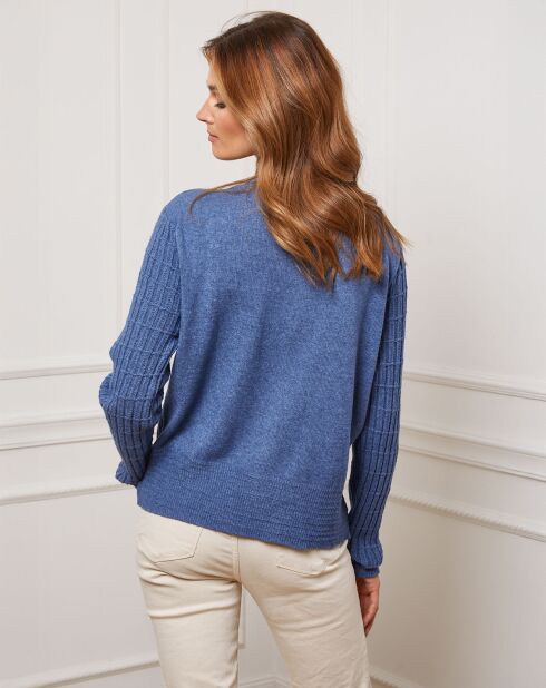 Gilet en Cachemire mélangé Stephanie indigo