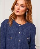 Gilet en Cachemire mélangé Stephanie marine