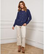 Gilet en Cachemire mélangé Stephanie marine