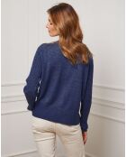 Gilet en Cachemire mélangé Stephanie marine