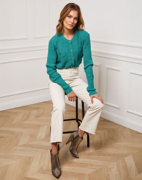 Gilet en Cachemire mélangé Stephanie vert