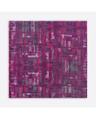 Carré 100% Soie Ariane prune - 90x90 cm
