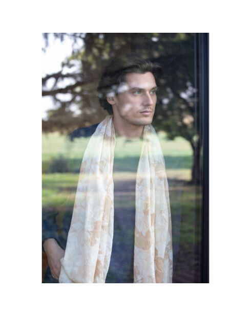 Etole en coton biologique 3ème jour beige - 70x180 cm