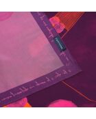 Carré 100% Soie Alice néon - 105x105 cm