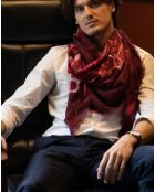 Carré en Laine mélangée Allure fuchsia - 120x120 cm