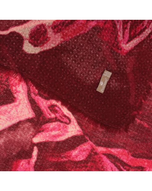 Carré en Laine mélangée Allure fuchsia - 120x120 cm