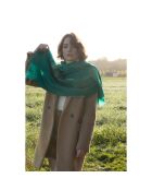 Grande étole en Laine éco-responsable Evy émeraude - 100x200 cm