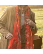 Grande étole en Laine éco-responsable Evy rouge - 100x200 cm